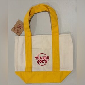 NWT Trader Joe’s Mini Canvas Tote Bag - Yellow